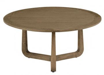 Table Basse Maxine Chêne ø80cm Blanc d'Ivoire