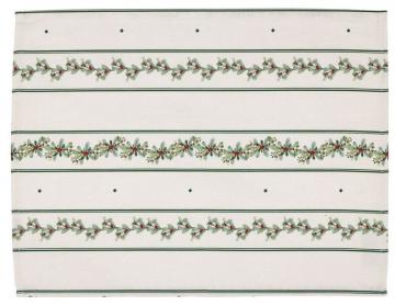 12 Sets de Table Noël Naturel Vert Coton
