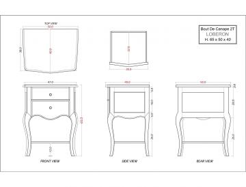 Bout de Canapé 2 Tiroirs Loberon
