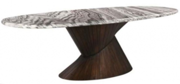 Table Repas Cassandre Marbre Bois 240cm NEW