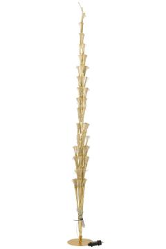 Sapin de Noël Doré Led Blanc Chaud H240cm