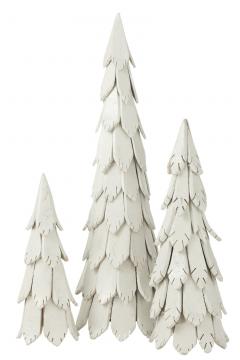 Sapin de Noël Pièces de Bois Blanc H120cm