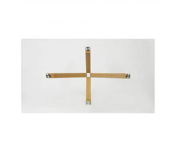 Table Rectangulaire Adela Verre Trempé Métal (2tailles)