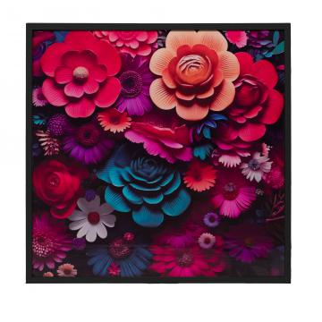 Toile Cadre Glossy Power Flower 80*80