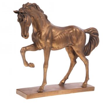 Cheval sur Socle Patine H55cm