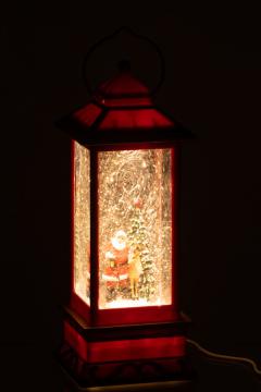 Lanterne Père Noël Enneigé Led