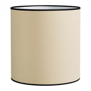 Abat-Jour Cylindrique Beige Bordé Noir ø28cm