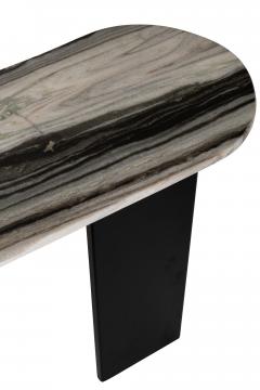 Console Mathilde Marbre Noir Gris