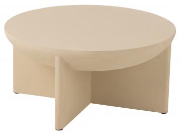 Table Basse Ronde Hally Manguier Beige