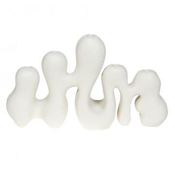 Chandelier Curvy Blanc 5 Feux