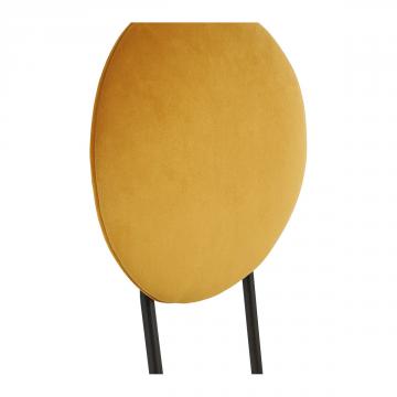 Chaise Colette Velours Safran Blanc d'Ivoire