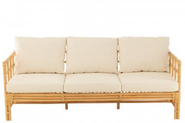 Canapé Elise Bambou Naturel 3 Personnes