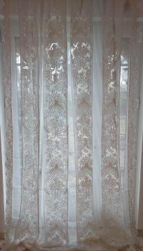 2 Rideaux Dentelle Ivoire Coquecigrues 130x300 NEW