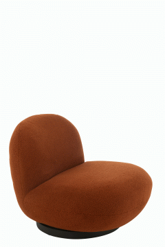 Fauteuil Pivotant Lounge Neige Terracotta