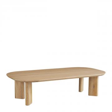 Table Basse Simona Chêne Clair Blanc d'Ivoire
