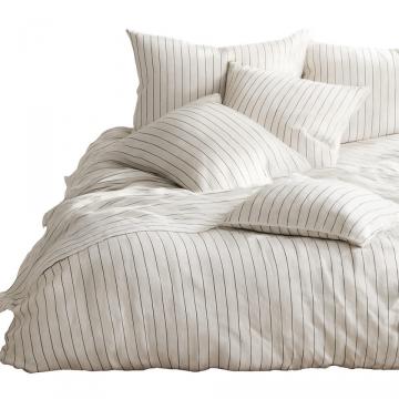 2 x Taies d'Oreiller Harlem Blanc/Noir (2tailles)