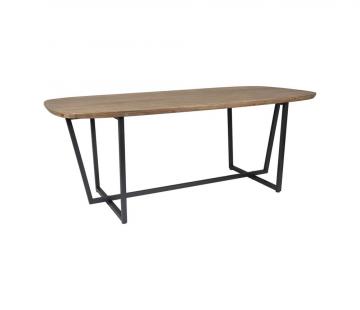 Table à Manger Ovale Naturel Noir Alpinia 200cm