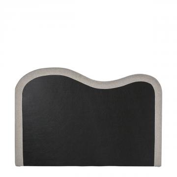 Tête de Lit Serena Tissu Gris 180cm Blanc d'Ivoire