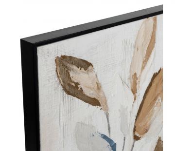 Peinture Encadrée Charme Brun Noir 100*100