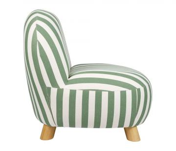 Fauteuil Belly Vert-Ecru