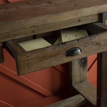Console Etabli Bois Recyclé Fond de Bateau