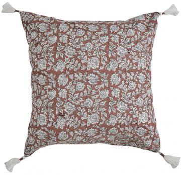 Coussin Eden Terracotta 50x50 Blanc d'Ivoire