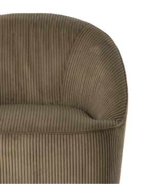 Fauteuil Pivotant Viby Velours Kaki Athezza