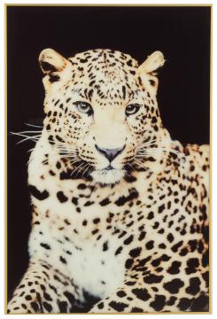 Décoration Murale Leopard Sous Verre 120cm