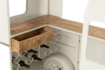 Meuble Bar Van Vintage Métal Blanc