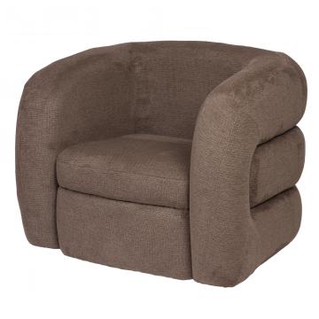 Fauteuil Bess Marron Pivotant