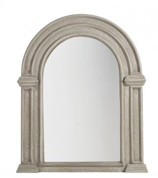 Miroir Arche Bois Patiné Blanc d'Ivoire H100cm