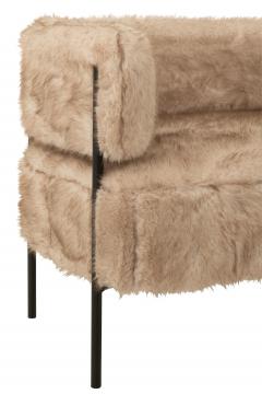 Canapé Fourrure Taupe 2 Places -NEW-