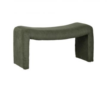 Banc Minimal Velours Côtelé Vert
