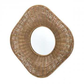 Miroir Isis Rotin Naturel Blanc d'Ivoire