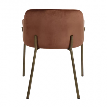 4 Chaises Velours Louise (3 couleurs) Pomax