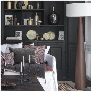 Futon Matteo Velours / Lin Gris Charbon 180x80 Blanc d'Ivoire