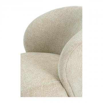 Fauteuil Lisette Jacquard de Velours Sable PM