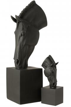 Cheval sur Base Noir/Noir H95cm