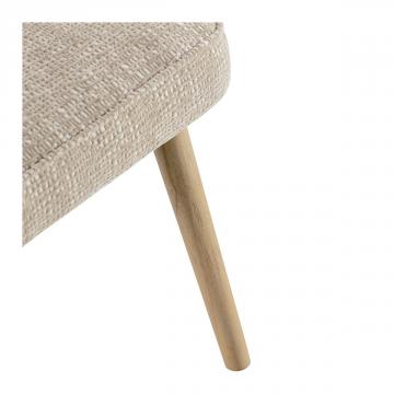 Chaise Marcus Jacquard de Velours Sable Blanc d'Ivoire