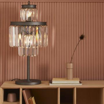 Lampe Fulgurant Métal Gris Verre