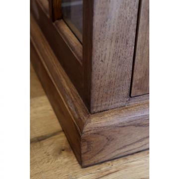 Vitrine Marseille 2 Portes Vitrées Bois Naturel