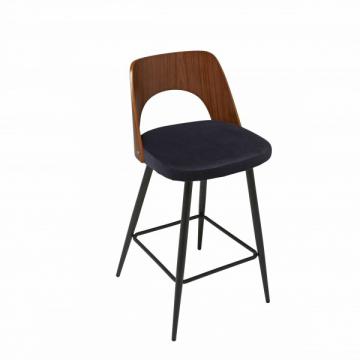 Chaise de Comptoir Austin Velours Bleu