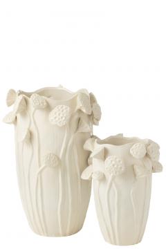 Vase Botanica Lotus Argile Ivoire H51cm