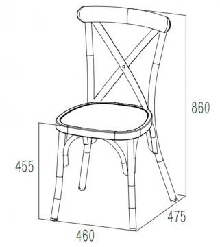 Chaise de jardin Alu Blanc Bourdon