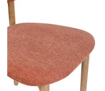 2 x Chaises Cautret Lin Terracotta Bois Naturel