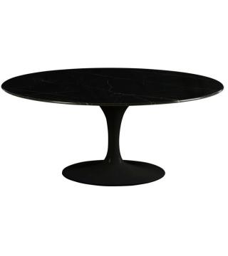 Table à Manger Ovale Marbella Marbre Noir Athezza