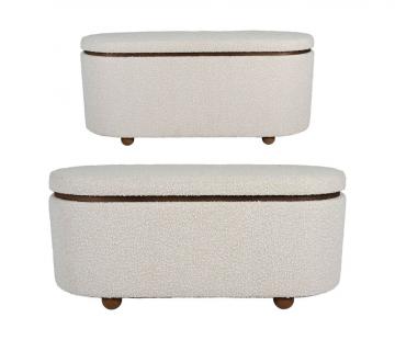 Banc Coffre x2 Blanc Alpinia