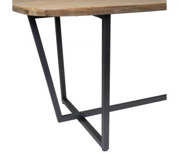 Table à Manger Ovale Naturel Noir Alpinia 200cm