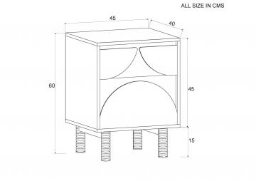 Chevet 2 Tiroirs Bali