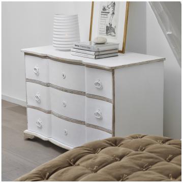 Commode Sophie 3 Tiroirs Blanc d'Ivoire